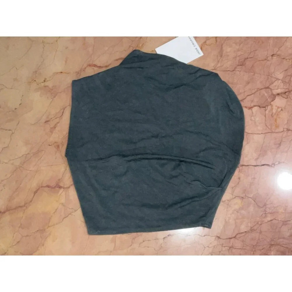 Jade Cropper Asymmetric Crop Top in Dye Grey XSmall New Womens Sleeveless Tank - Picture 6 of 14